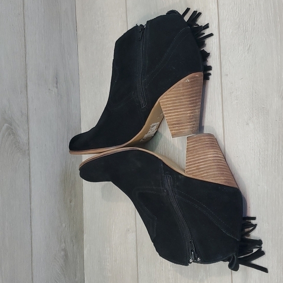 Steve Madden Women Cian Fringe Ankle Heels Booties shoes sz 9.5M - Picture 6 of 11